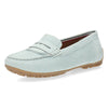 blauwe mocassins