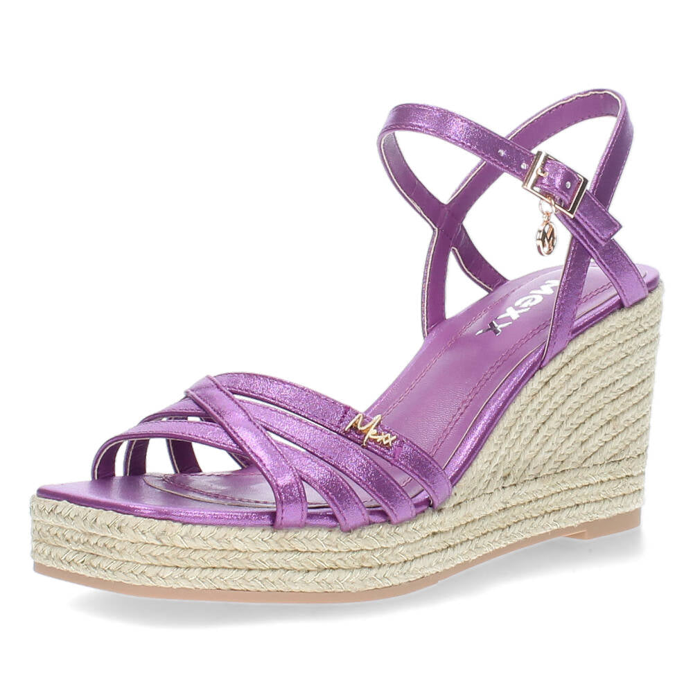 Metallic paarse sandalen