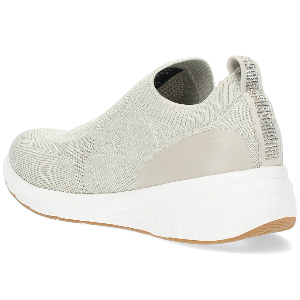 Beige slip-ons