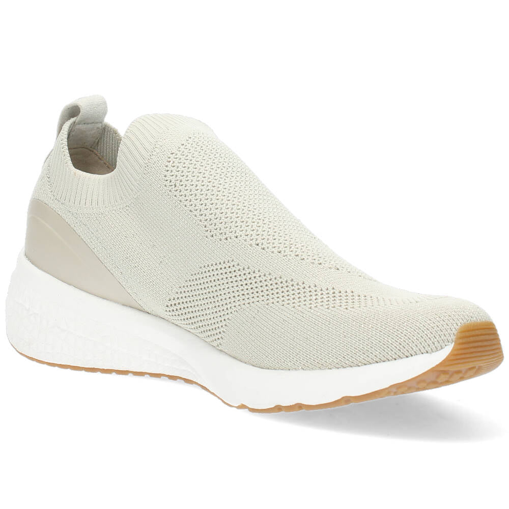 Beige slip-ons