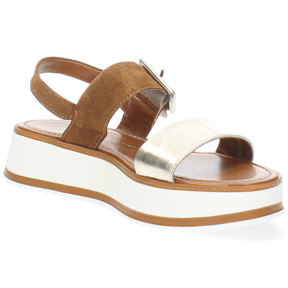 Cognac sandalen
