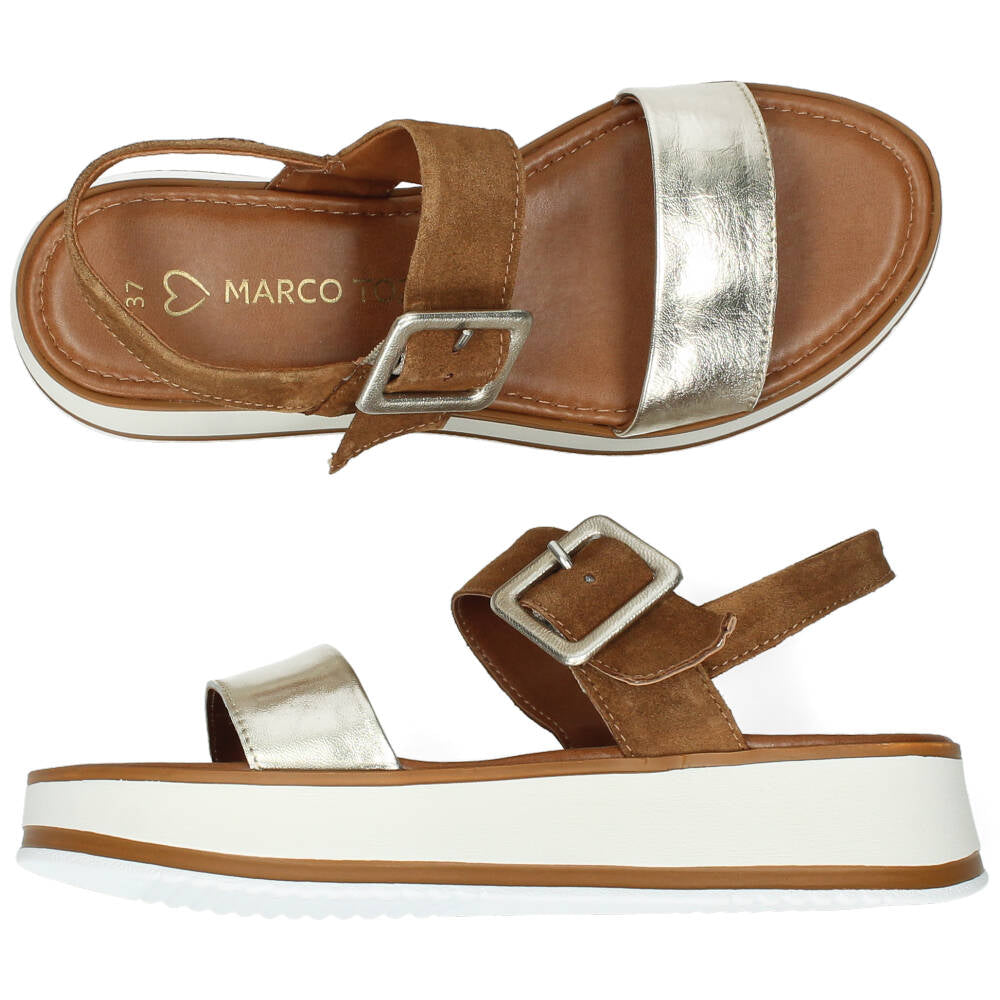 Cognac sandalen