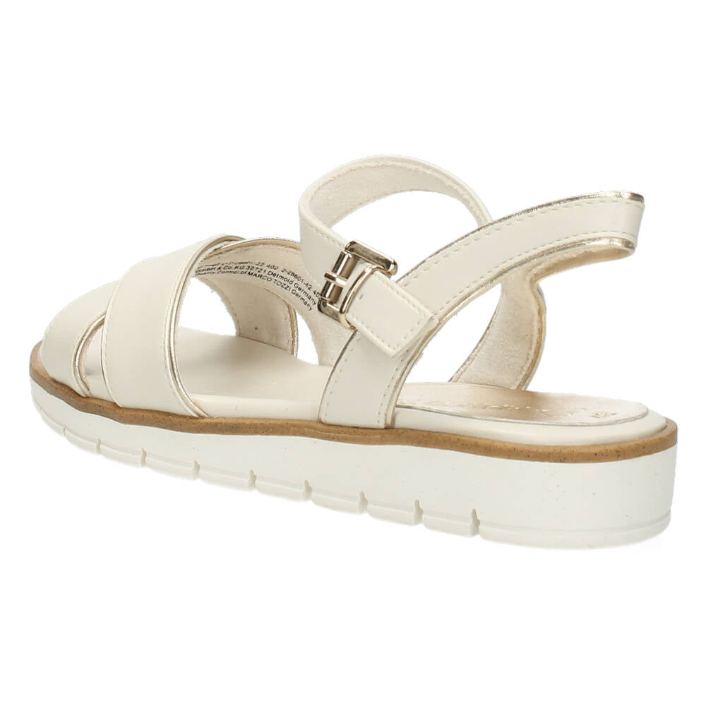 Ecru sandalen