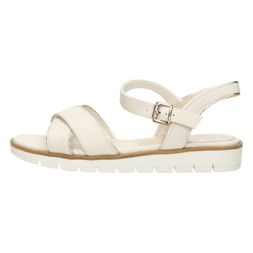 Ecru sandalen