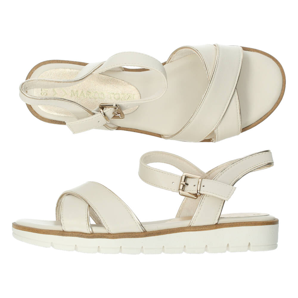 Ecru sandalen
