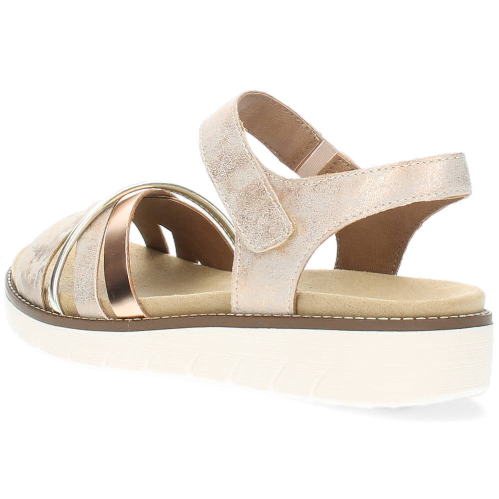 Metallic roze sandalen