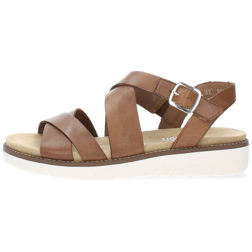 Cognac sandalen