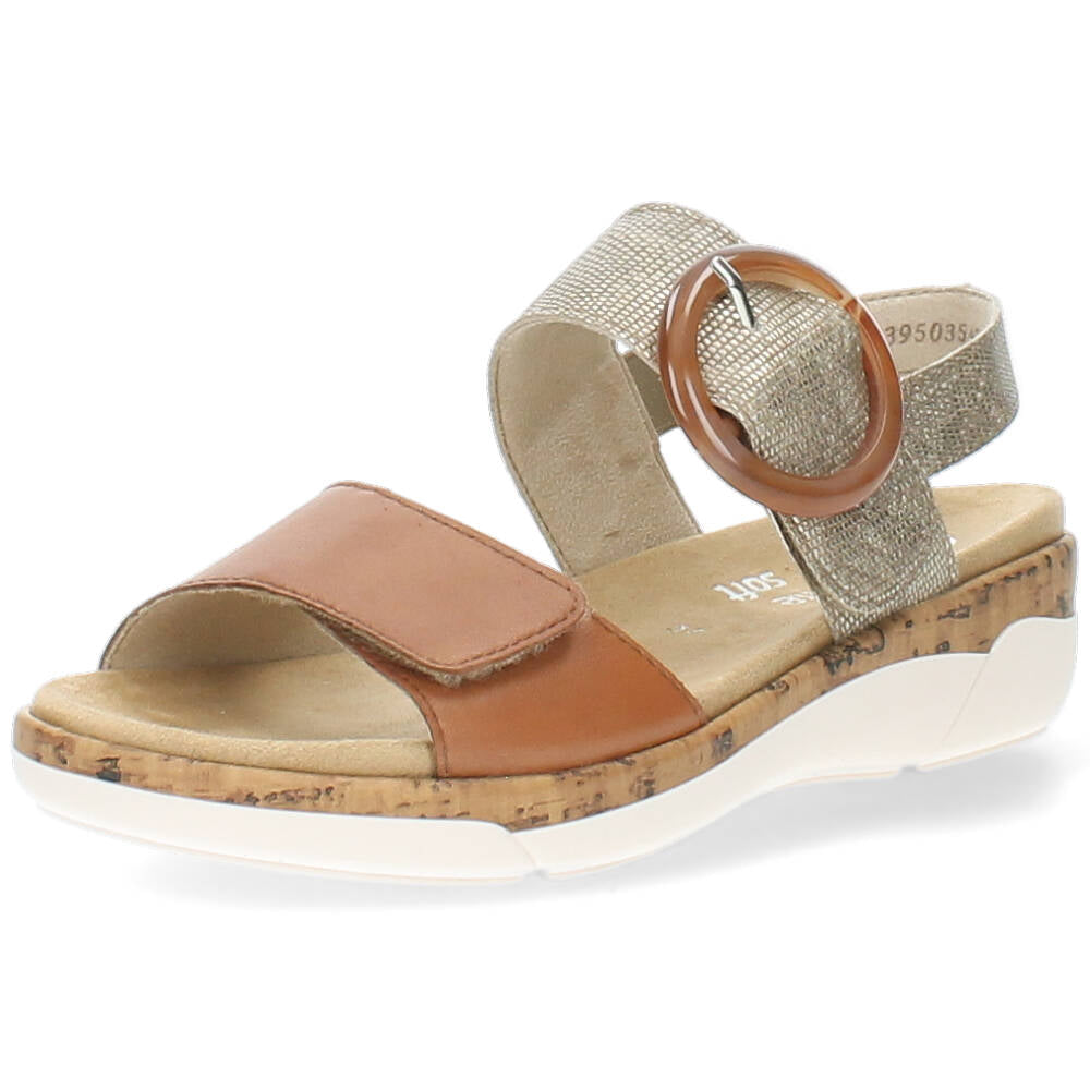 Cognac sandalen