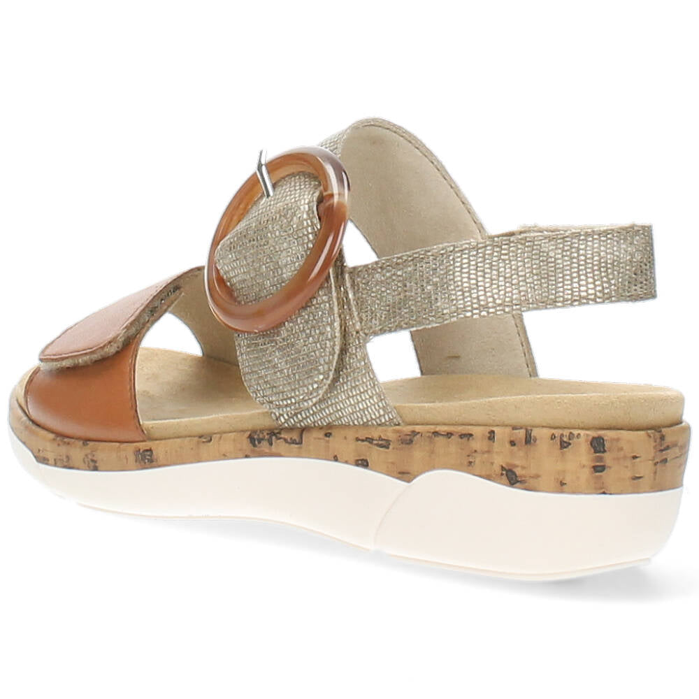 Cognac sandalen