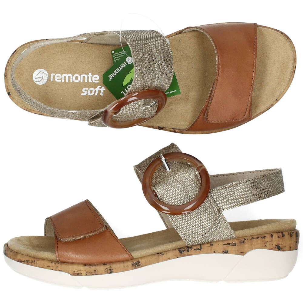 Cognac sandalen
