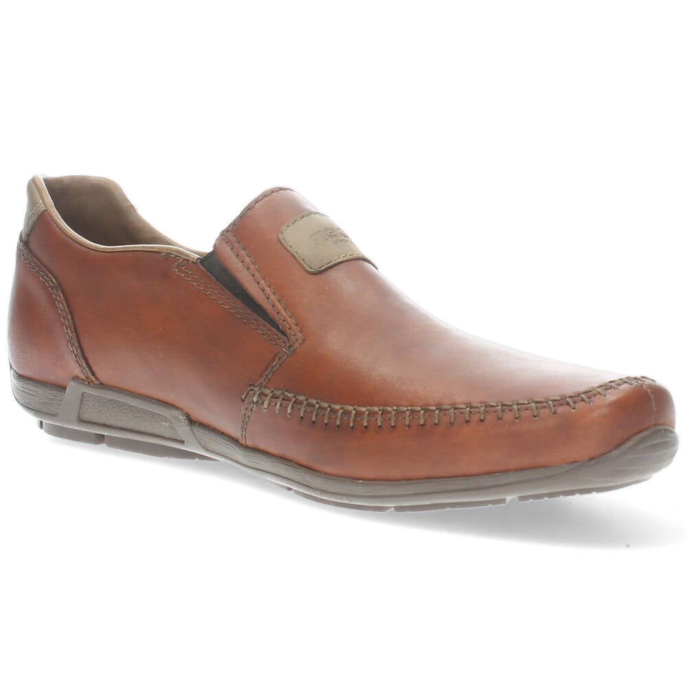 Cognac slip-ons