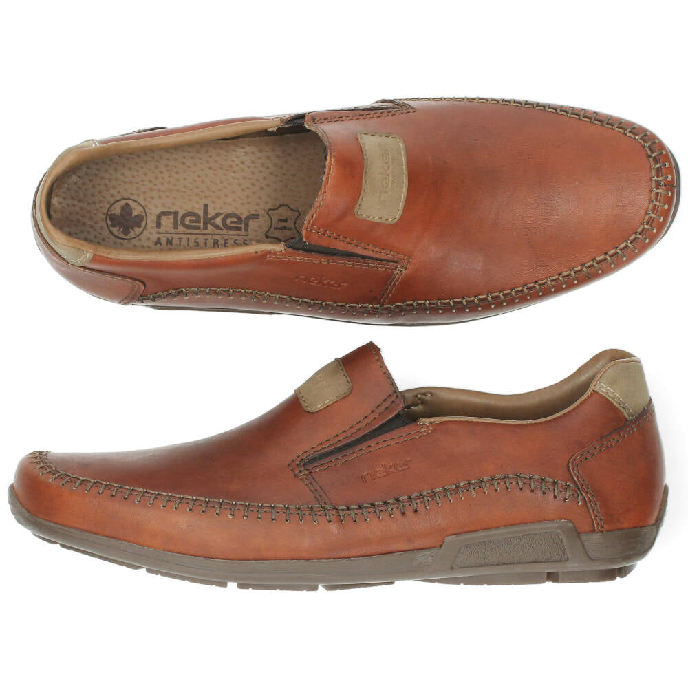 Cognac slip-ons