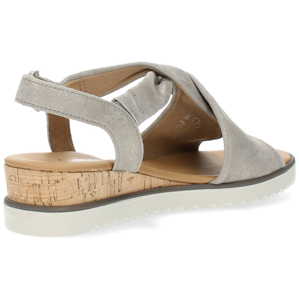 Metallic grijze sandalen