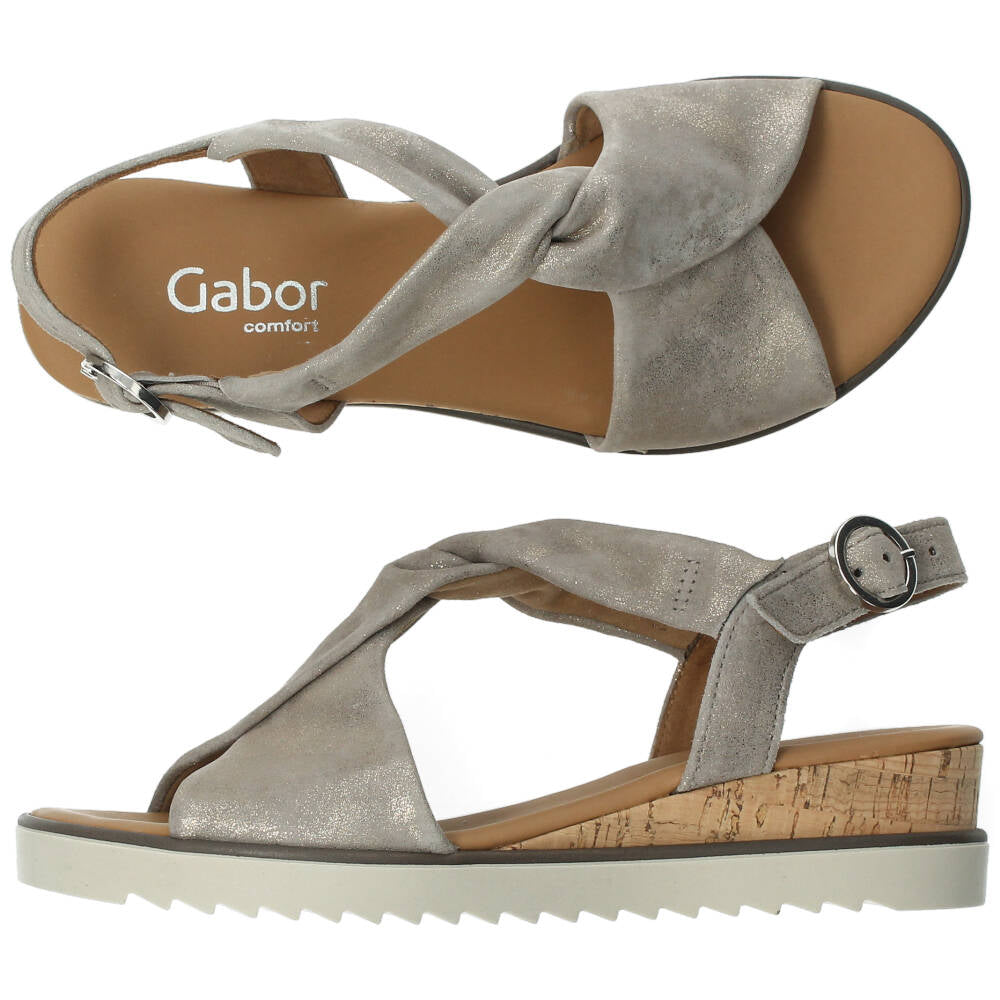 Metallic grijze sandalen