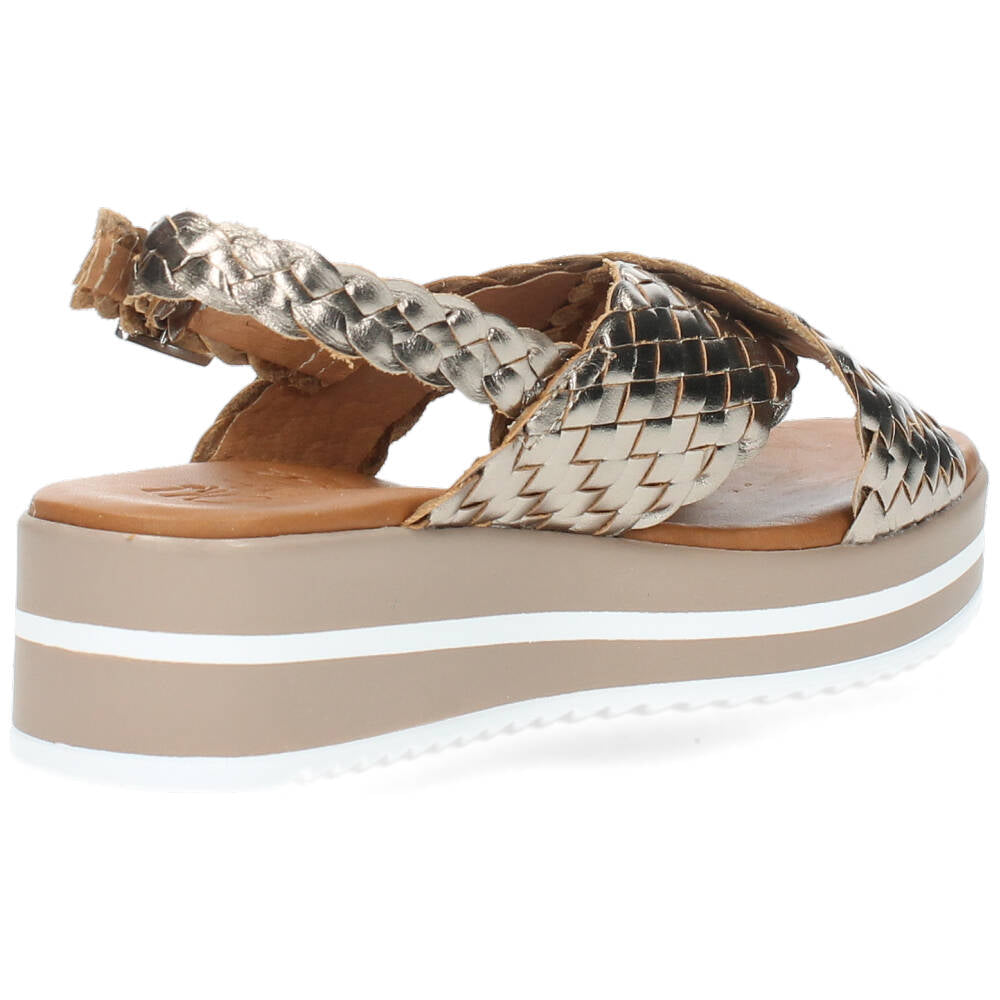 Metallic bronzen sandalen