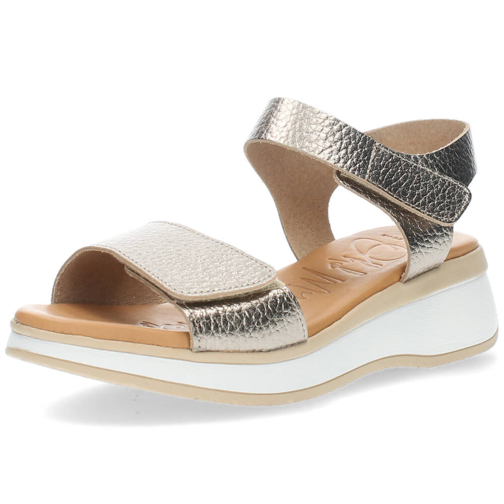 Metallic bronzen sandalen