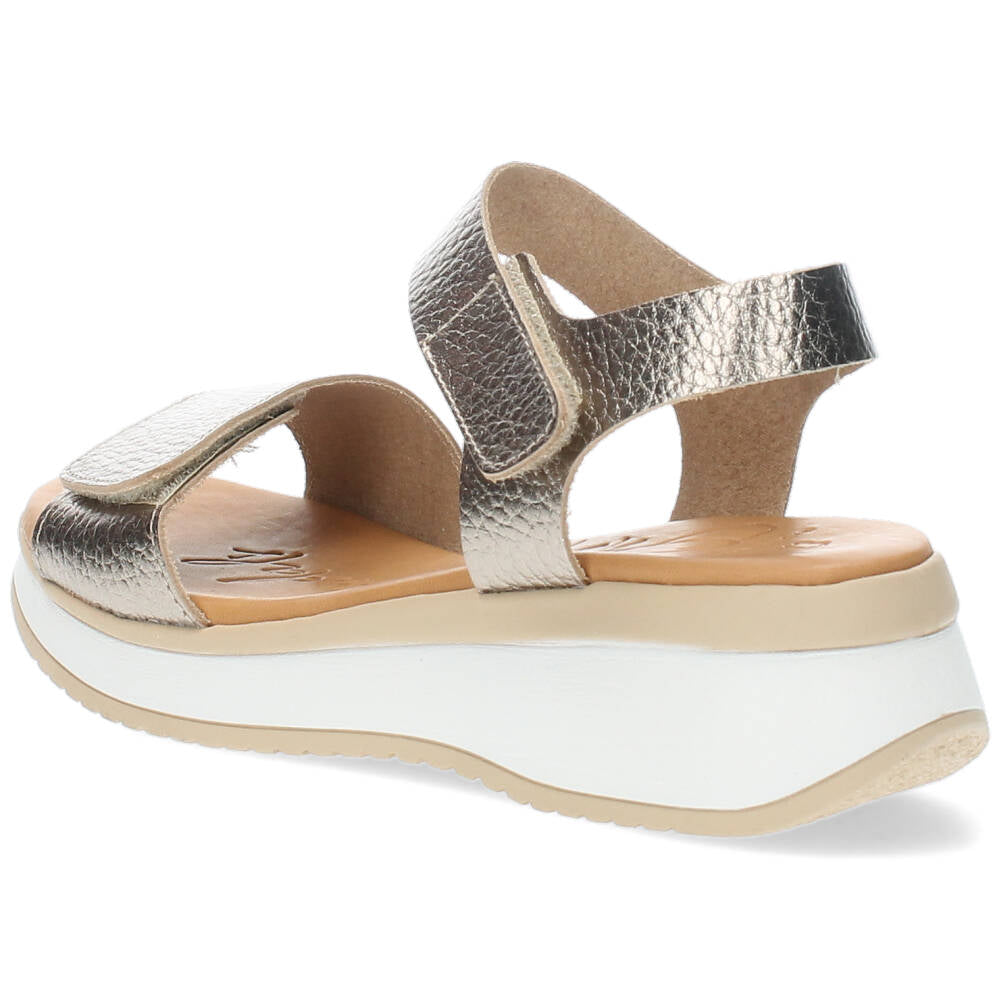 Metallic bronzen sandalen