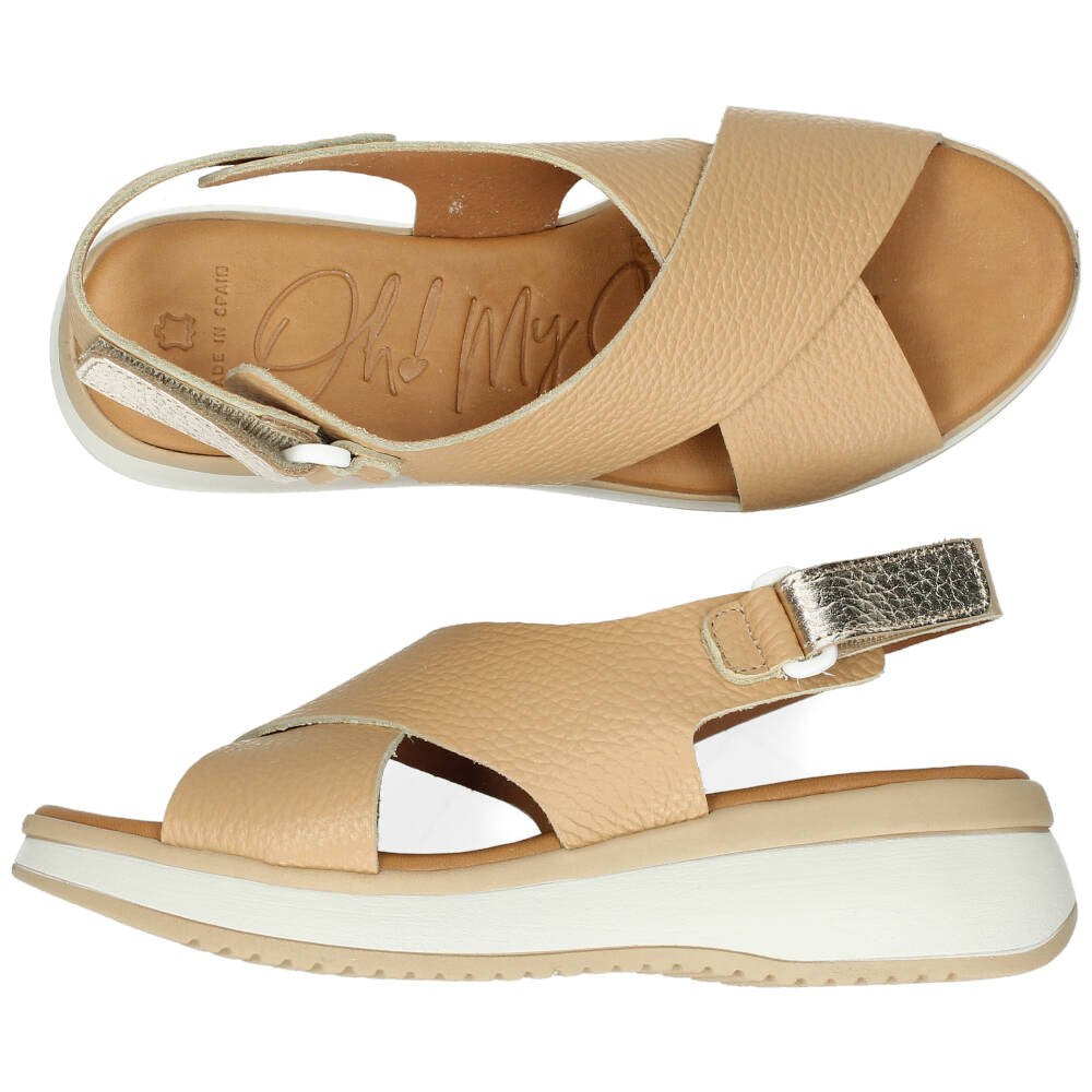 Cognac sandalen