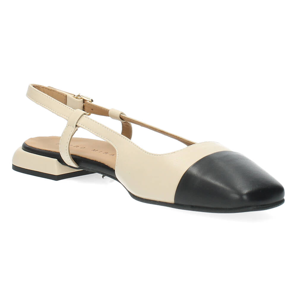 Beige slingbacks