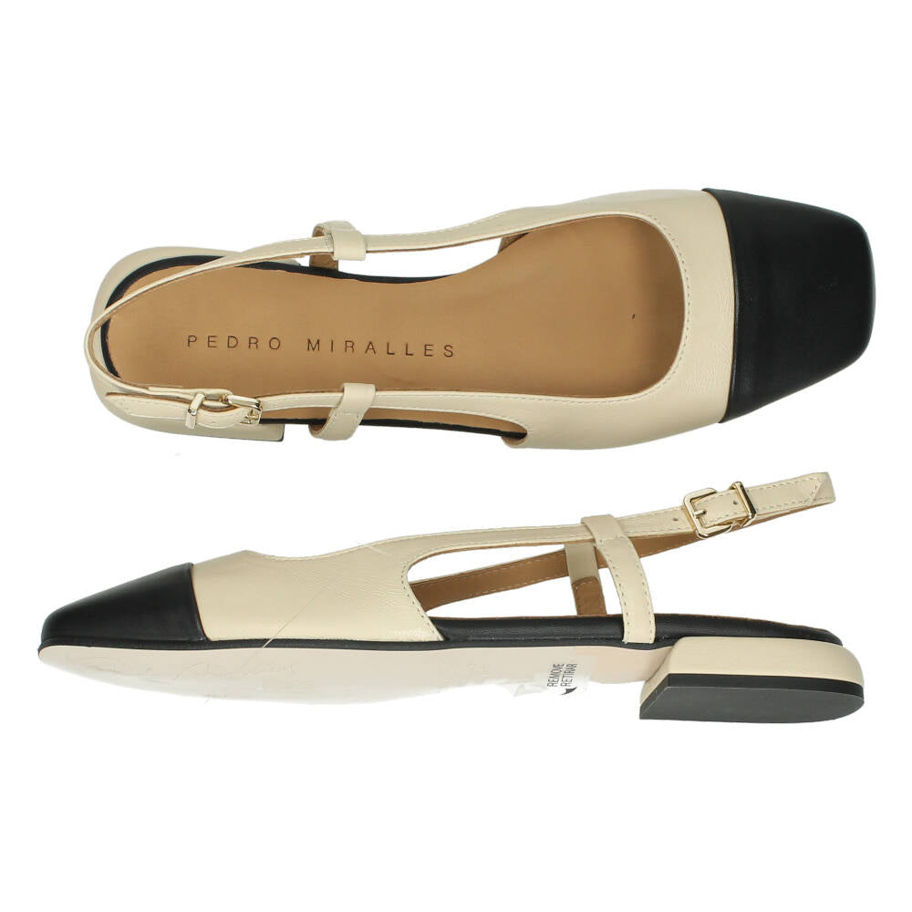 Beige slingbacks