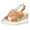 Cognac sandalen