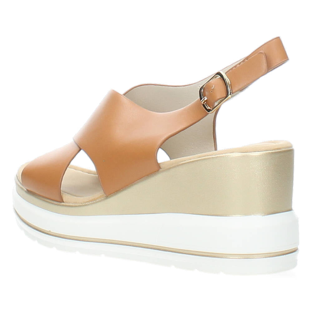 Cognac sandalen