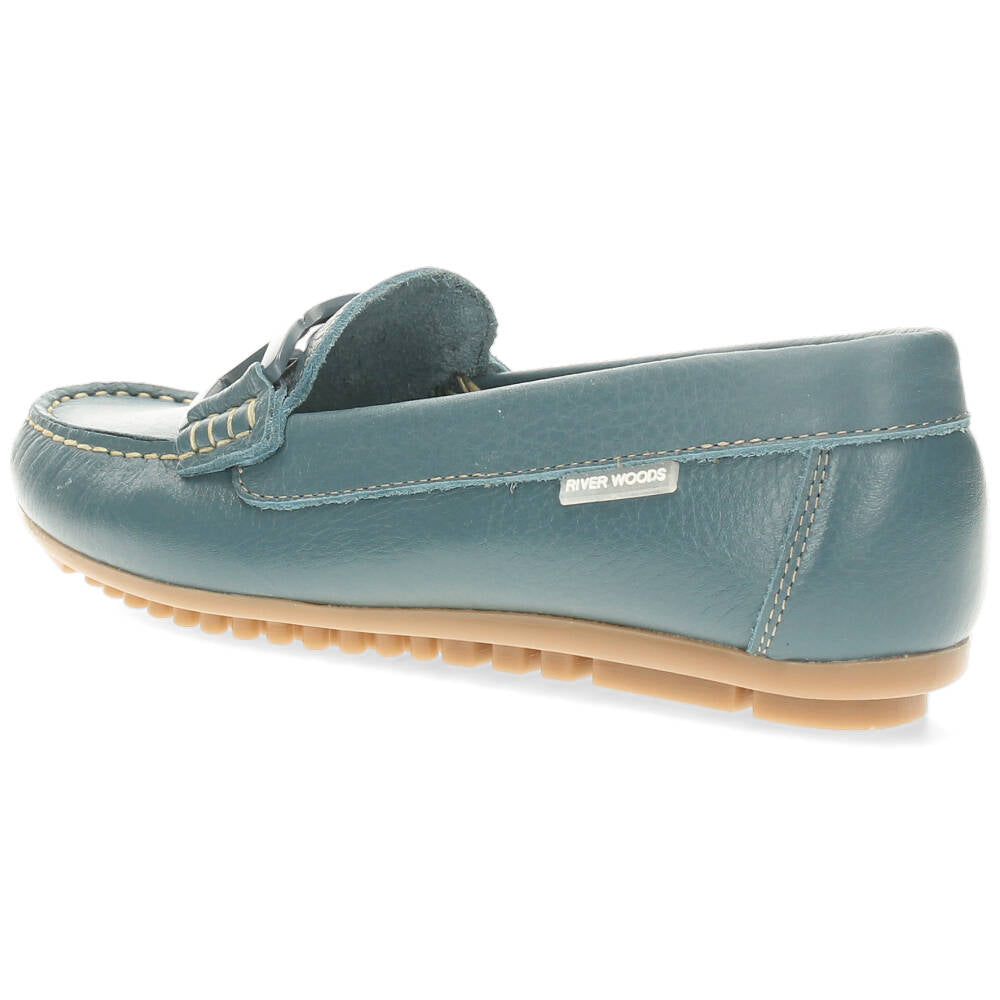 Blauwe mocassins