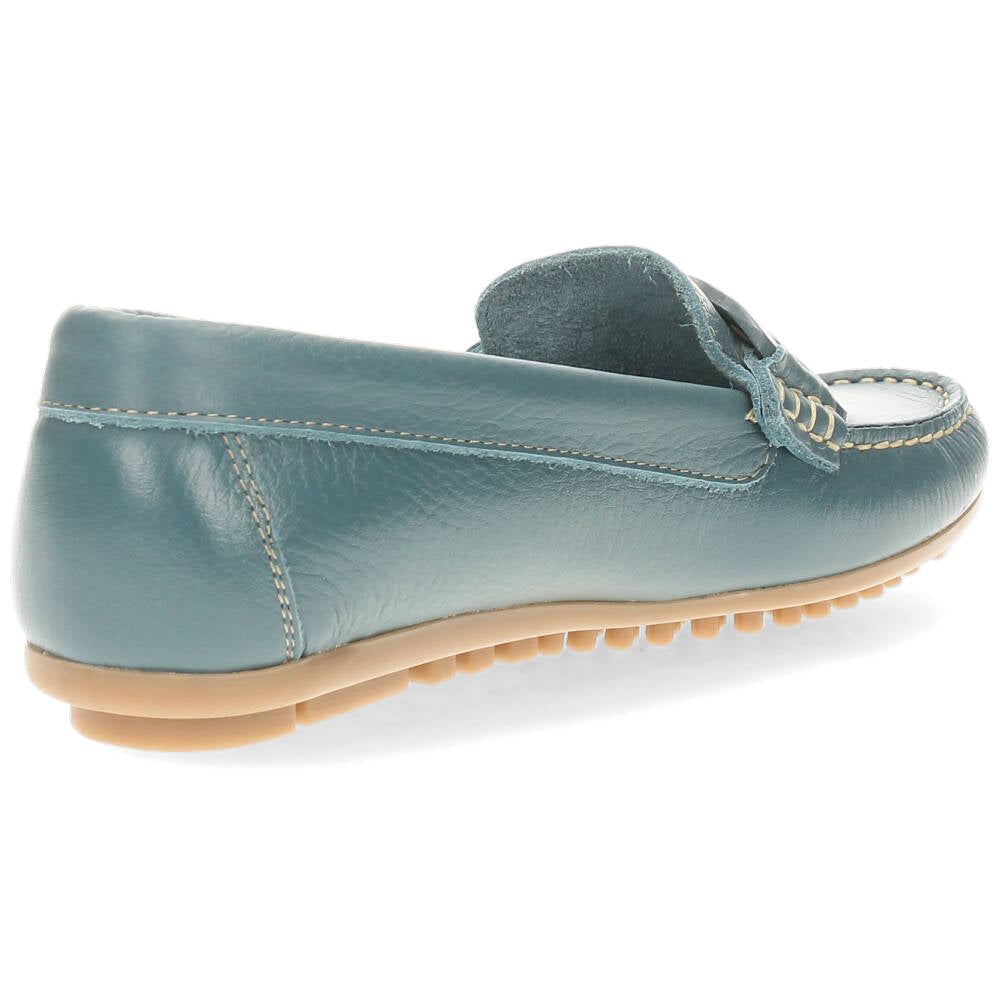 Blauwe mocassins