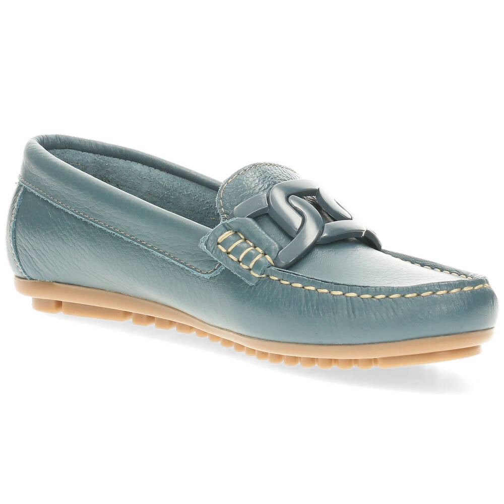 Blauwe mocassins