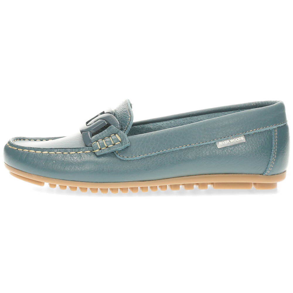 Blauwe mocassins