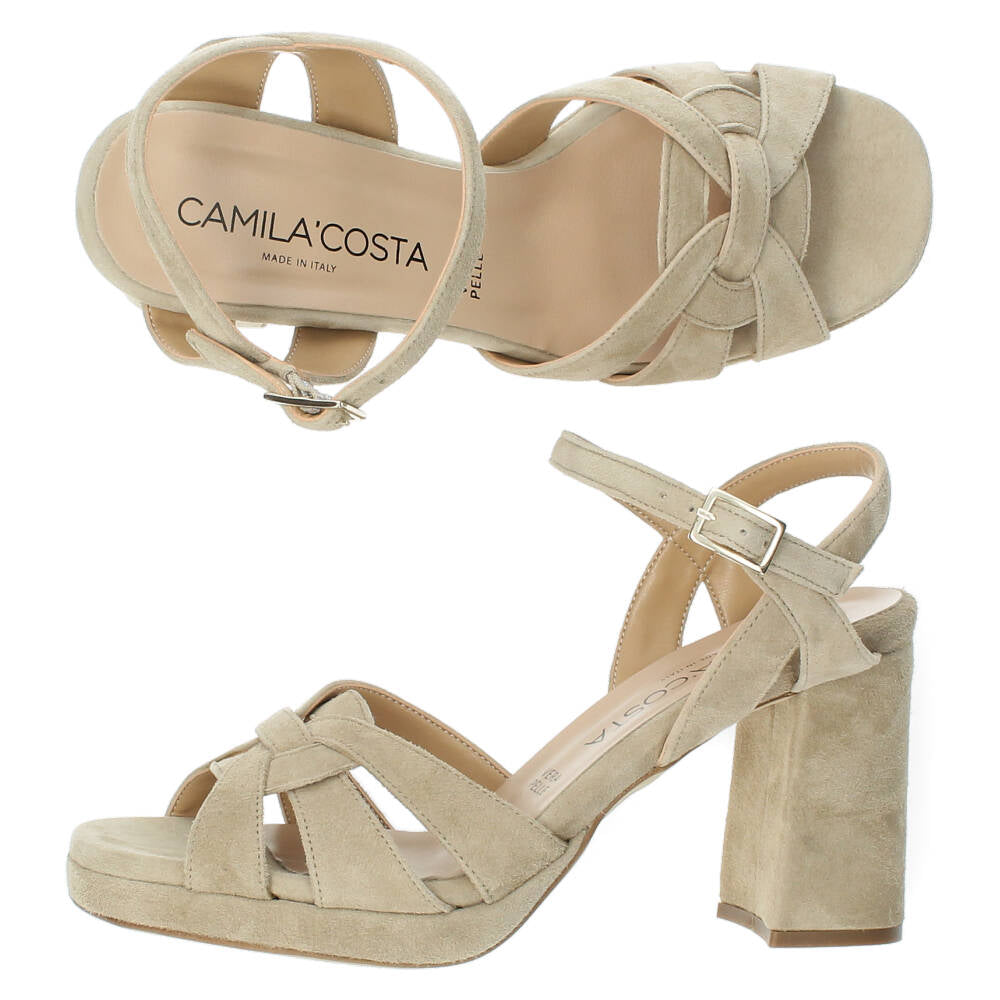 Beige sandalen