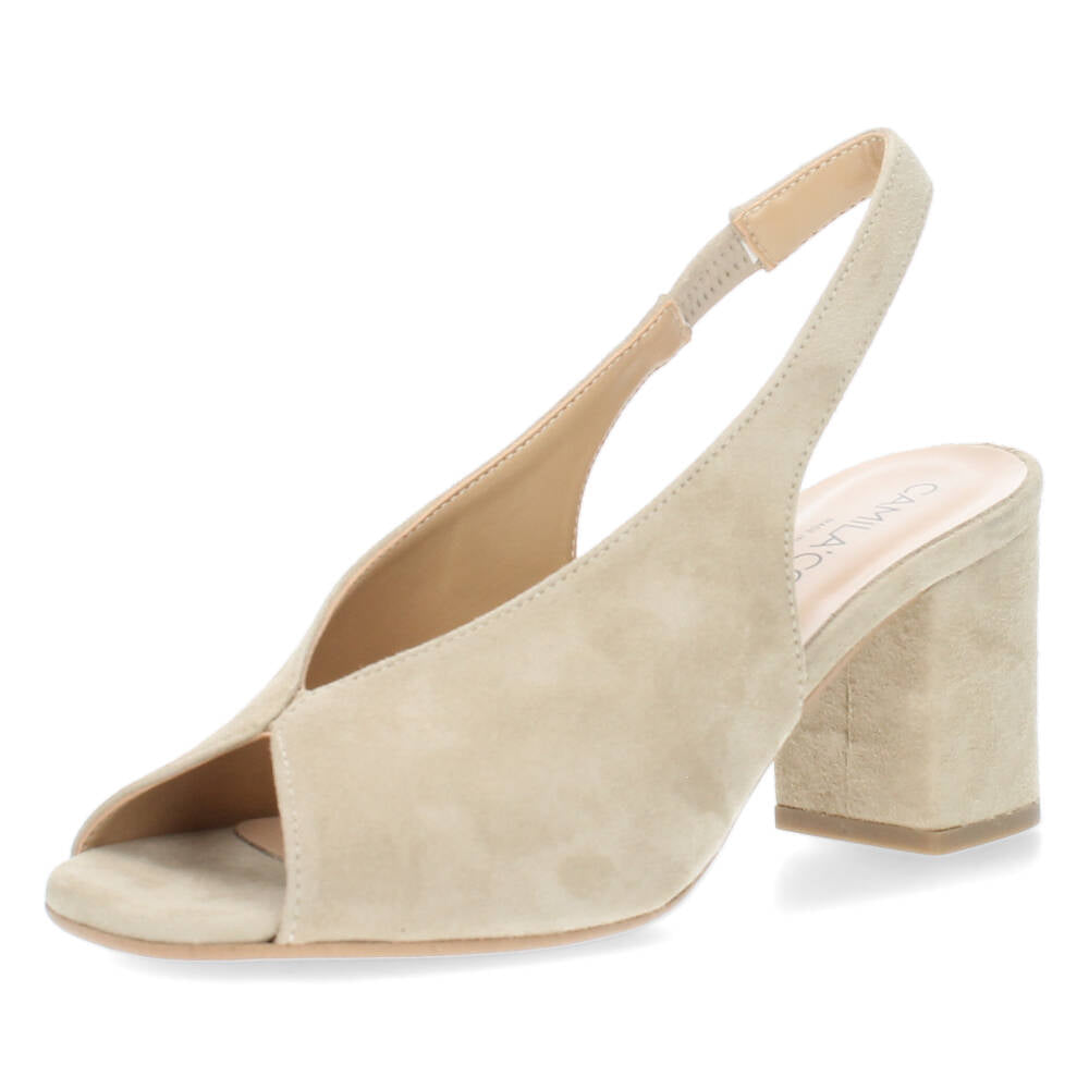 Beige slingbacks