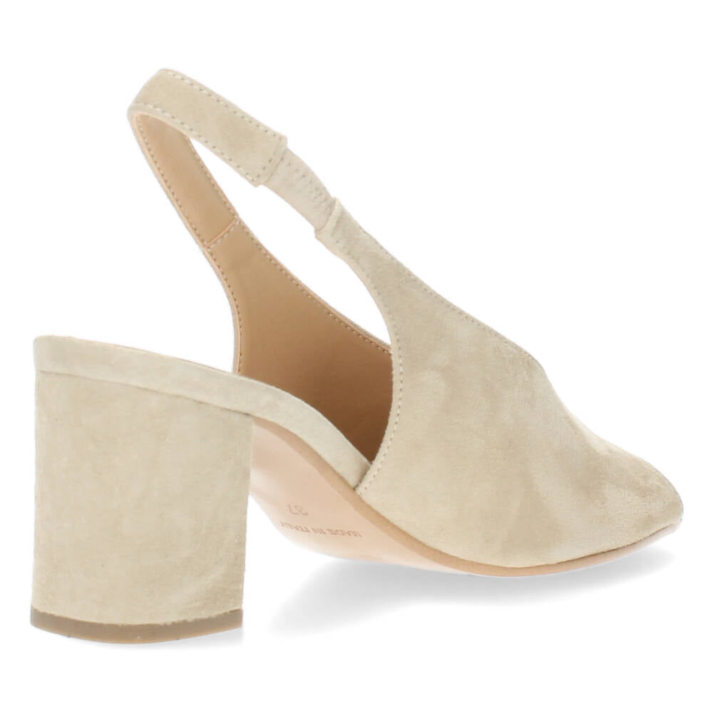 Beige slingbacks