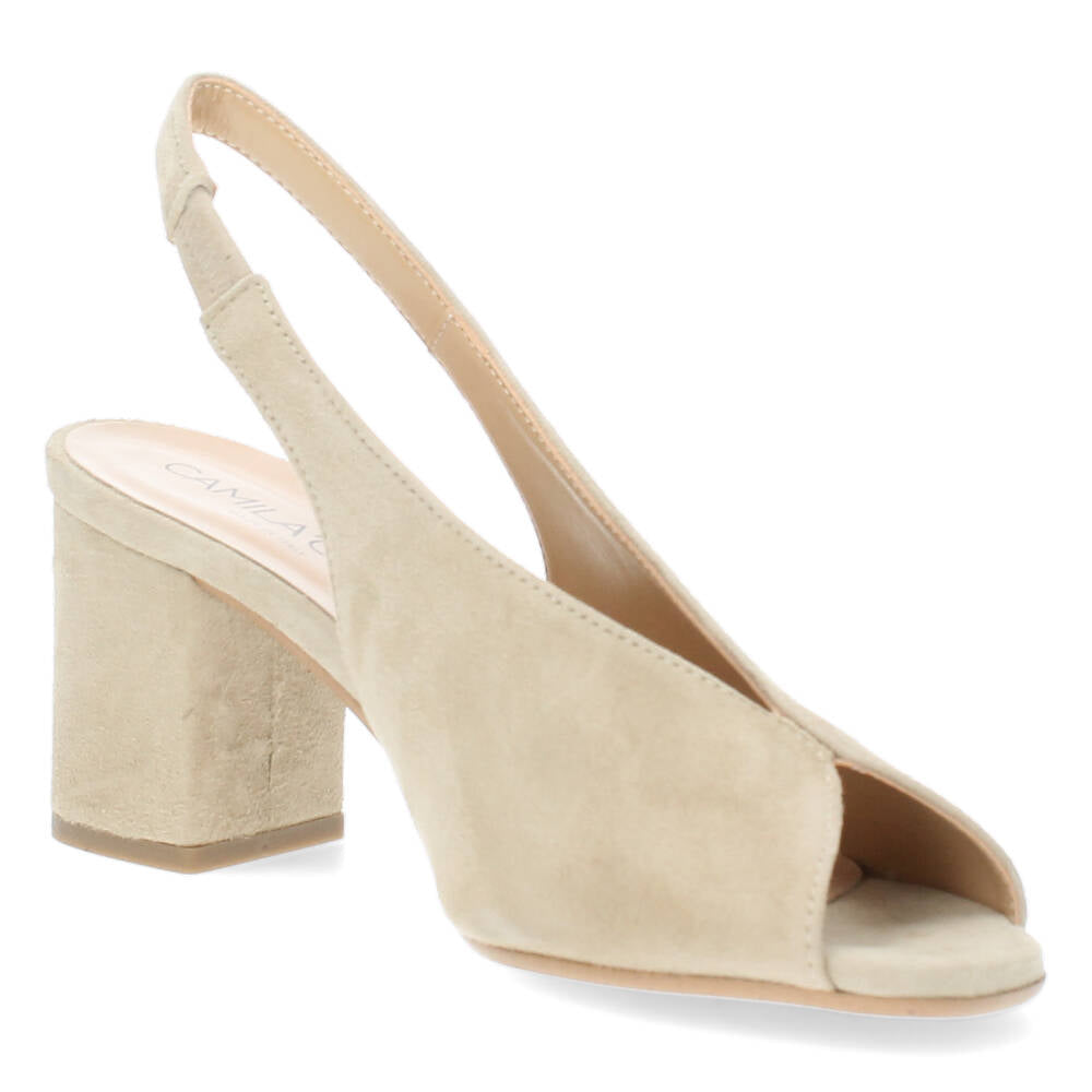 Beige slingbacks