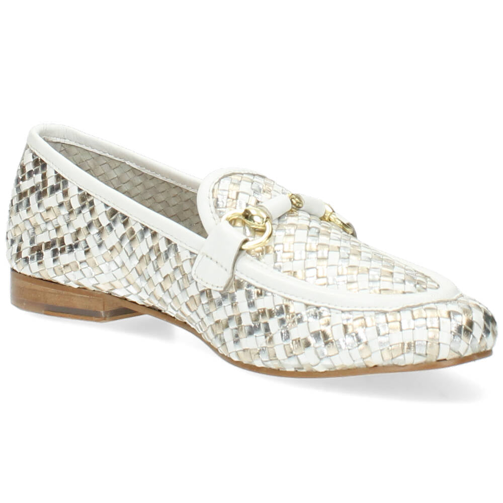 Witte mocassins
