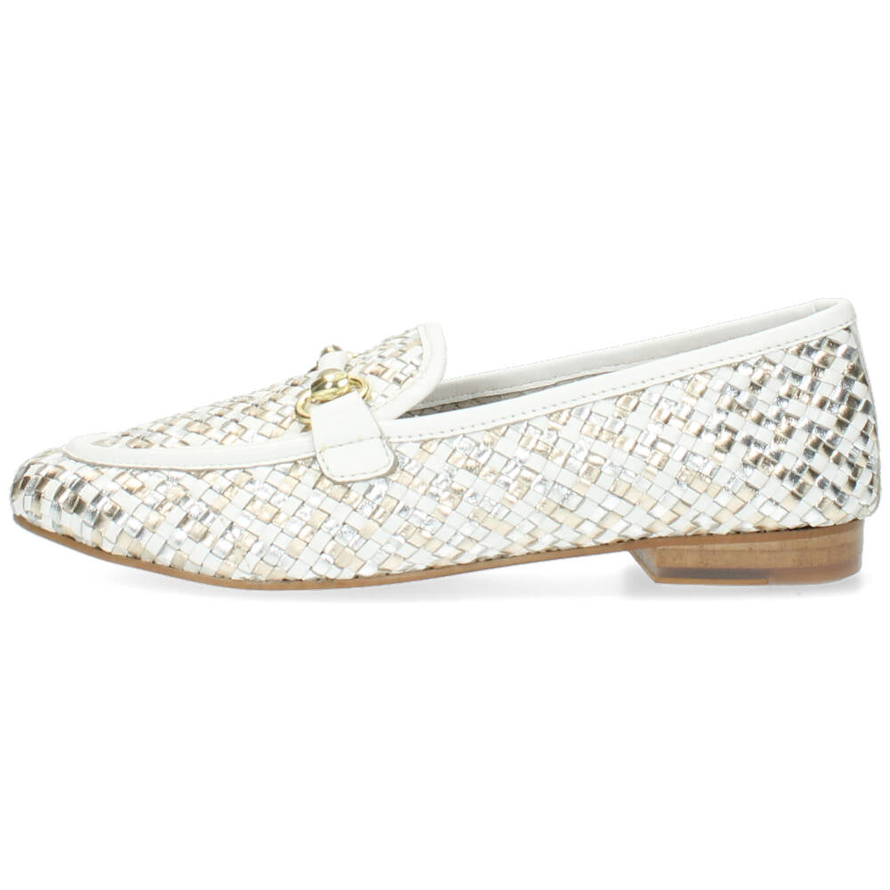 Witte mocassins