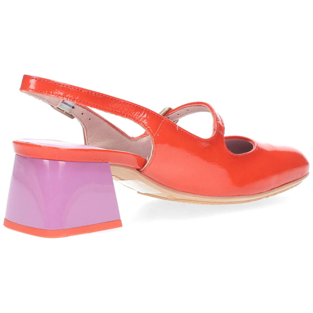 Rode mocassins op hak