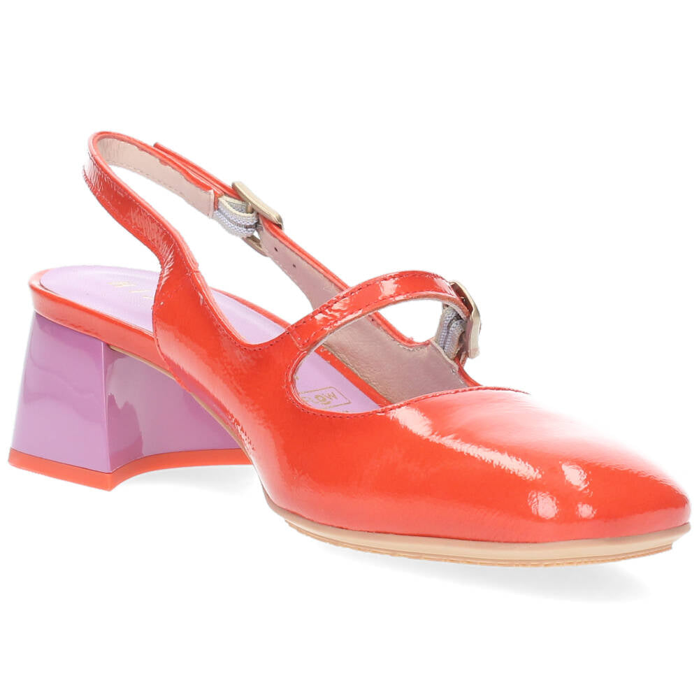 Rode mocassins op hak