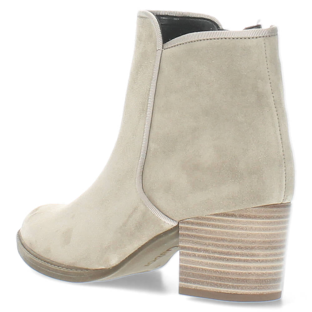 Beige enkellaarzen