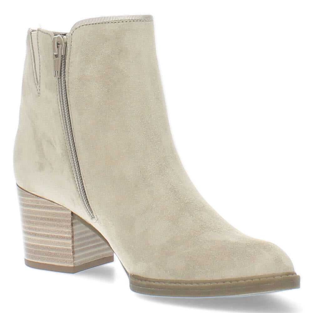 Beige enkellaarzen