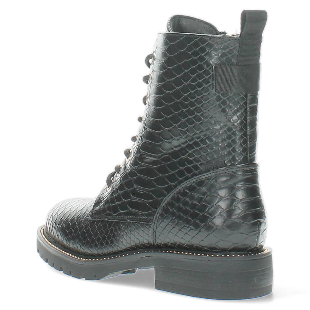 Zwarte croco bottines