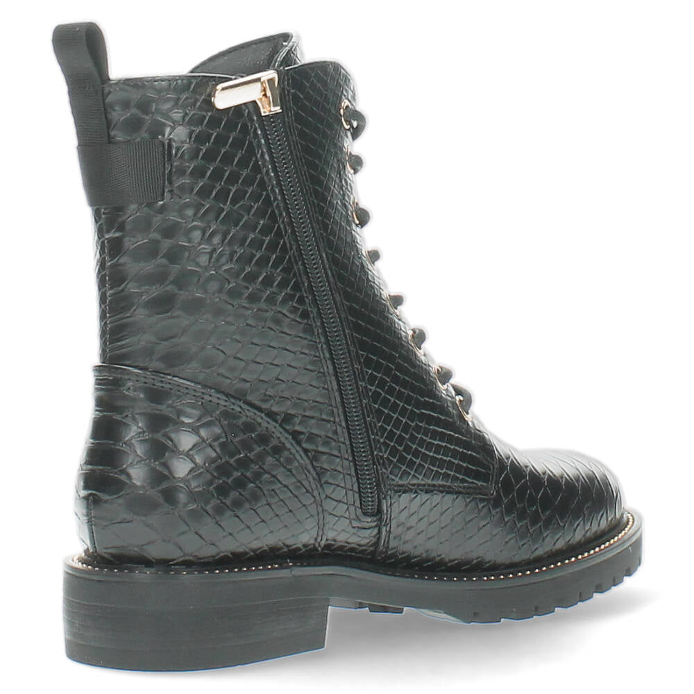 Zwarte croco bottines