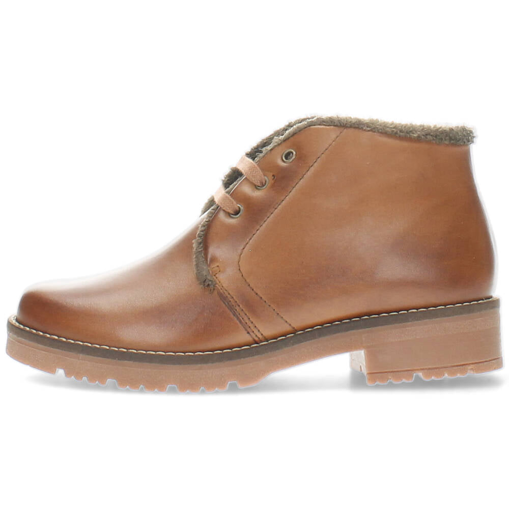 Cognac hoge veterschoenen