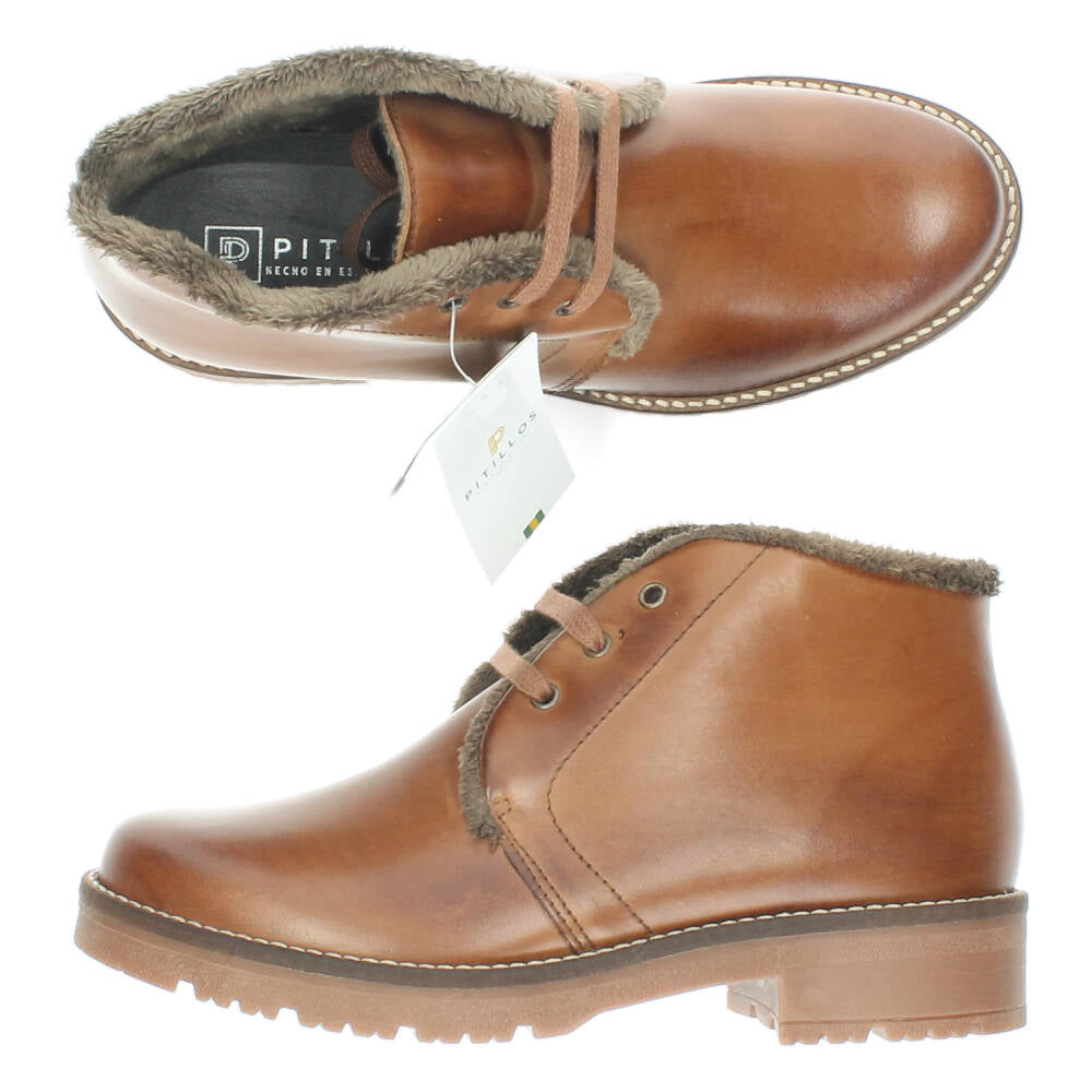 Cognac hoge veterschoenen