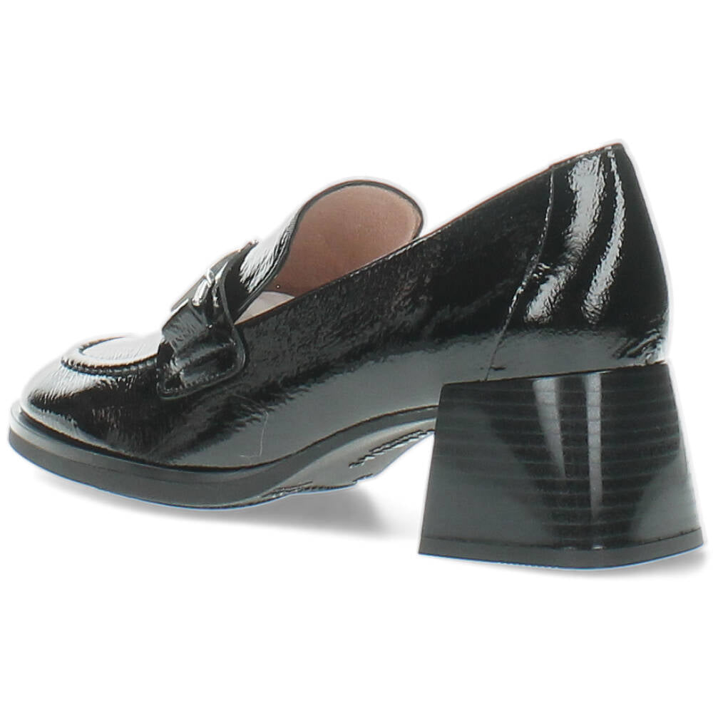 Zwarte mocassins op hak