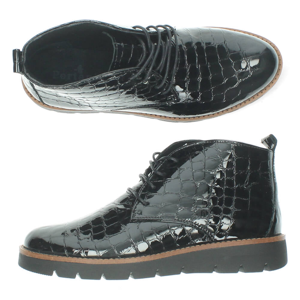 Zwarte hoge veterschoenen