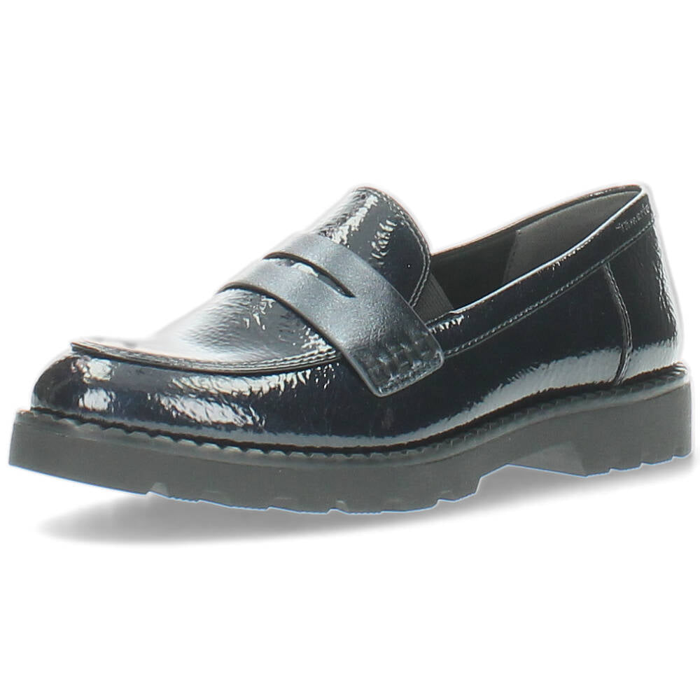 Blauwe mocassins