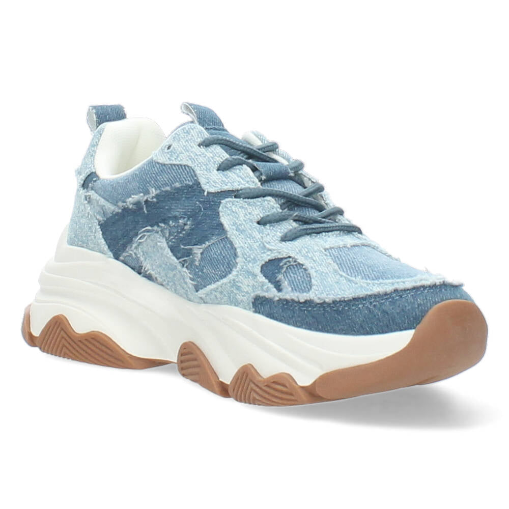 Jeansblauwe sneakers