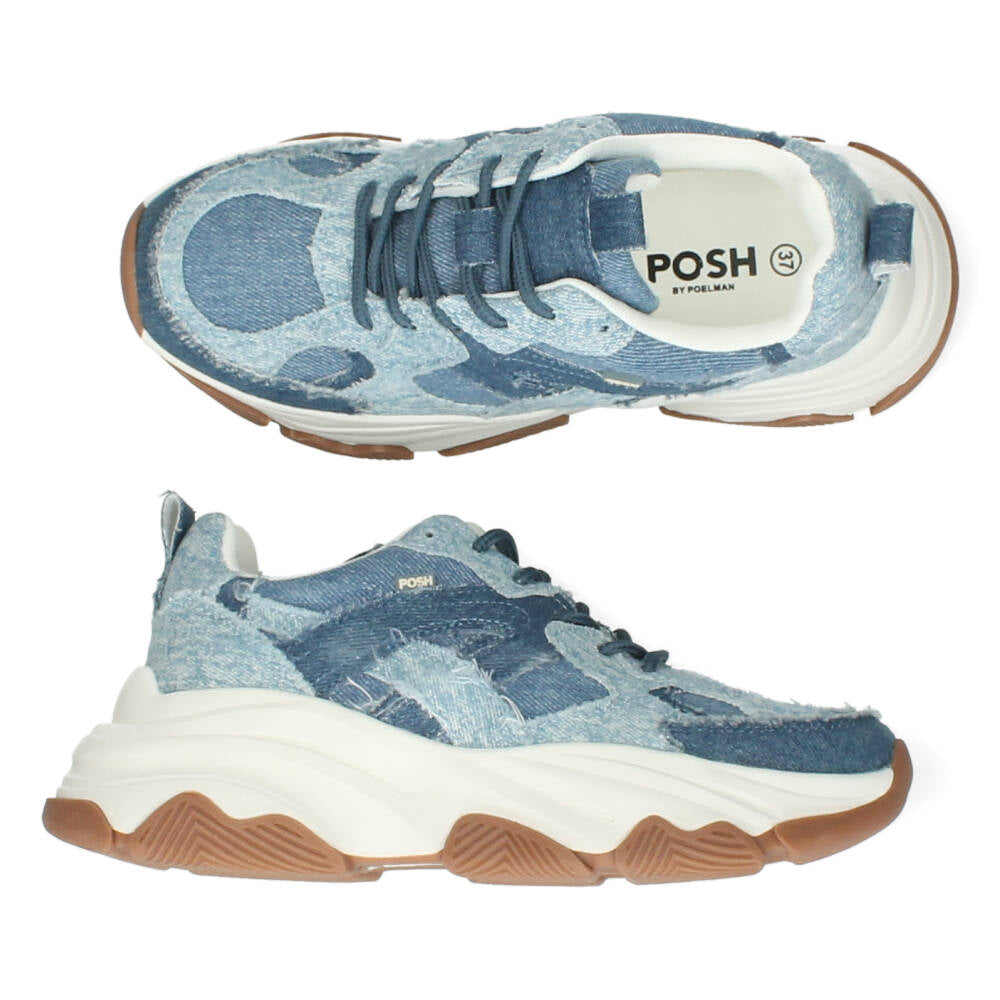 Jeansblauwe sneakers