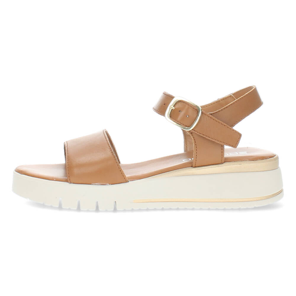 Cognac sandalen